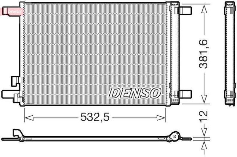 DENSO DCN02048 Kondensator A/C VW PASSAT B8 Variant (3G5, CB5) 2.0 TDI (19-)