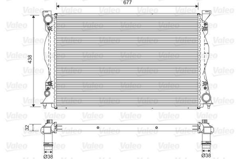 VALEO 701580 Motorkühler AUDI A6 3-SERIES 2.4 I