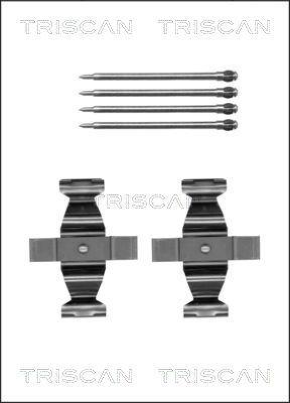 TRISCAN 8105 231612 Montagesatz, Scheibenbremsbelag für Mercedes