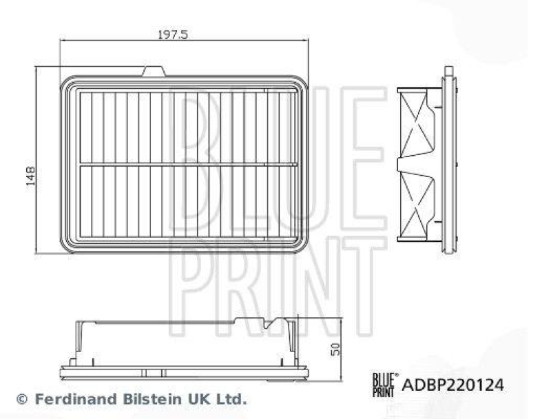 BLUE PRINT ADBP220124 Luftfilter f&uuml;r HONDA