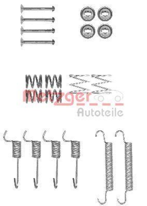 METZGER 105-0008 Zubehörsatz, Feststellbremsbacken für HYUNDAI/KIA