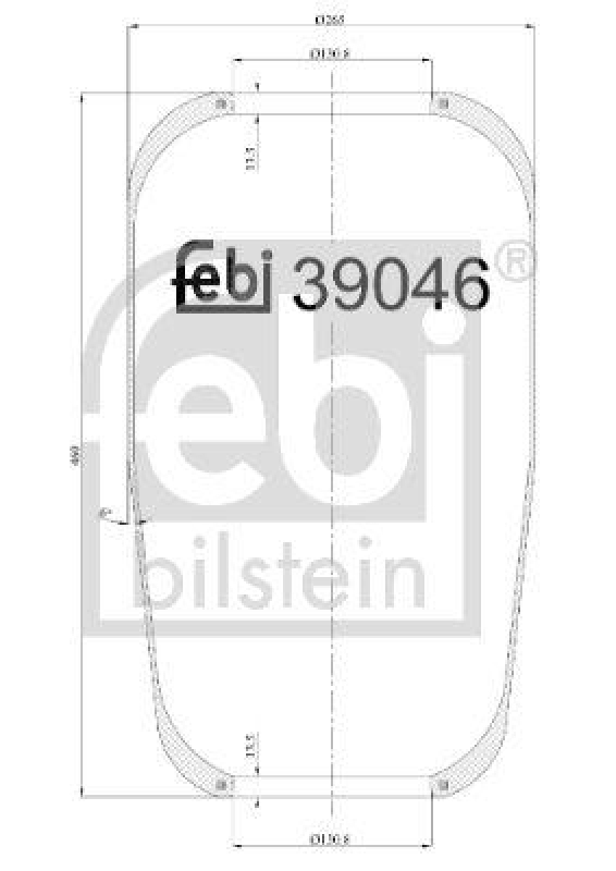 FEBI BILSTEIN 39046 Luftfederbalg ohne Kolben für Volvo