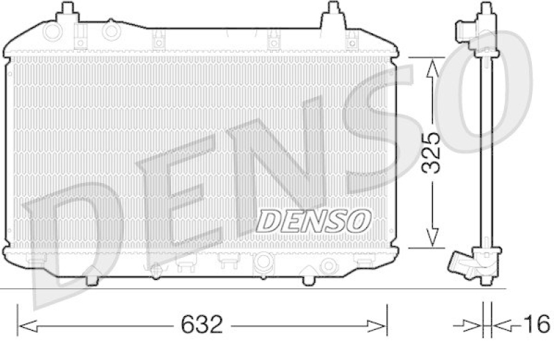 DENSO DRM40031 Kühler HONDA CIVIC VIII Hatchback (FN, FK) 1.4 (2008 - )