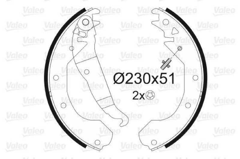 VALEO 562058 Bremsbacken-Satz