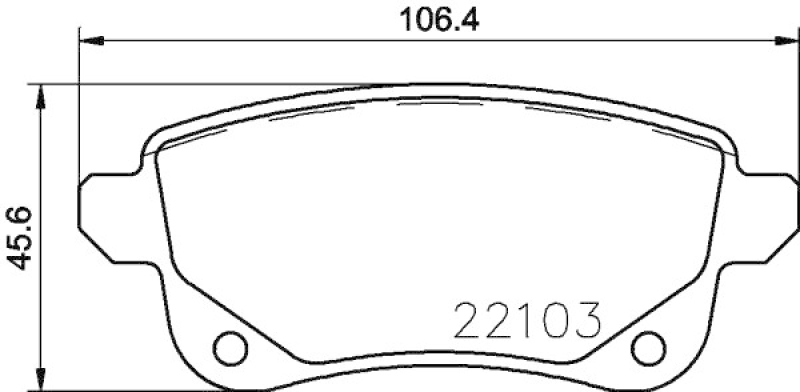 HELLA 8DB 355 023-211 Bremsbelag