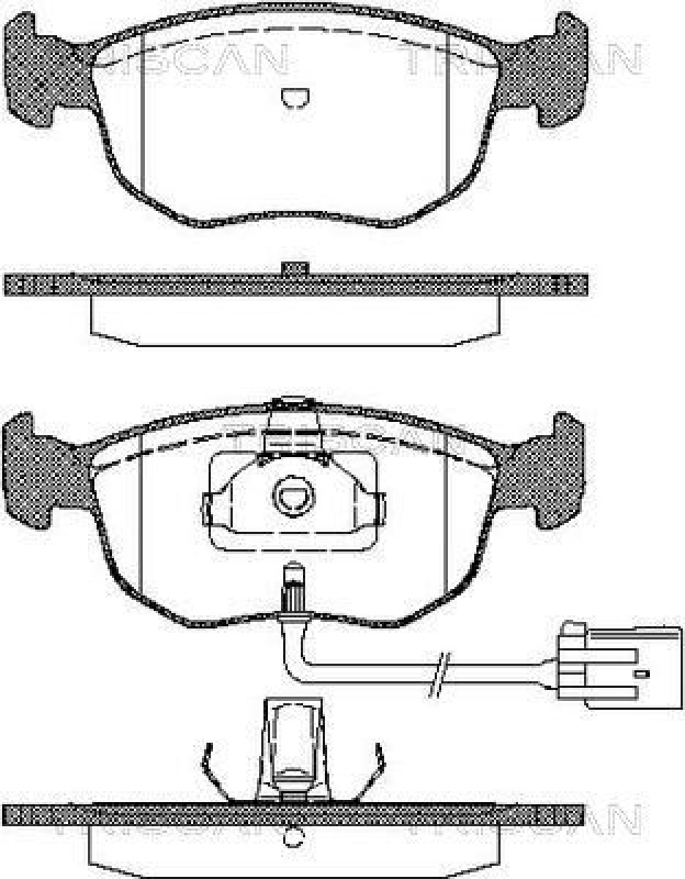 TRISCAN 8110 10504 Bremsbelag Vorne für Ford, Opel