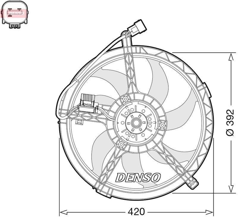 DENSO DER05009 Kühlerlüfter MINI (R56) 1.6 Cooper D 1.6 (00-10)