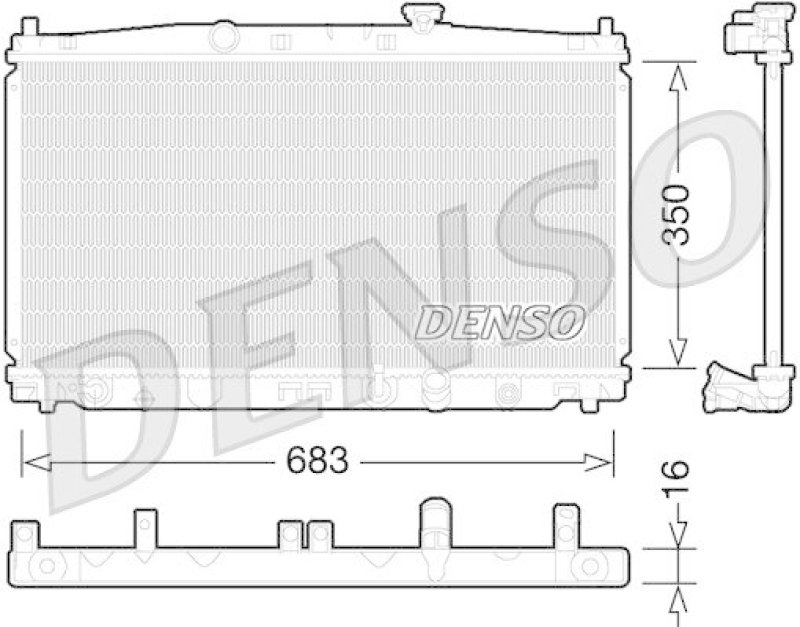 DENSO DRM40032 Kühler HONDA INSIGHT (ZE_) 1.3 Hybrid (2009 - )