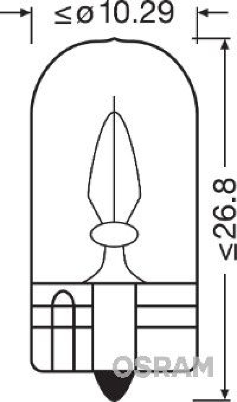 OSRAM 2841 Glühbirne Innenraumleuchte 24V 3W