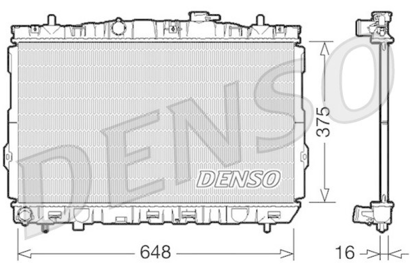 DENSO DRM41001 Kühler HYUNDAI COUPE (GK) 2.0 GLS (2003 - 2009)
