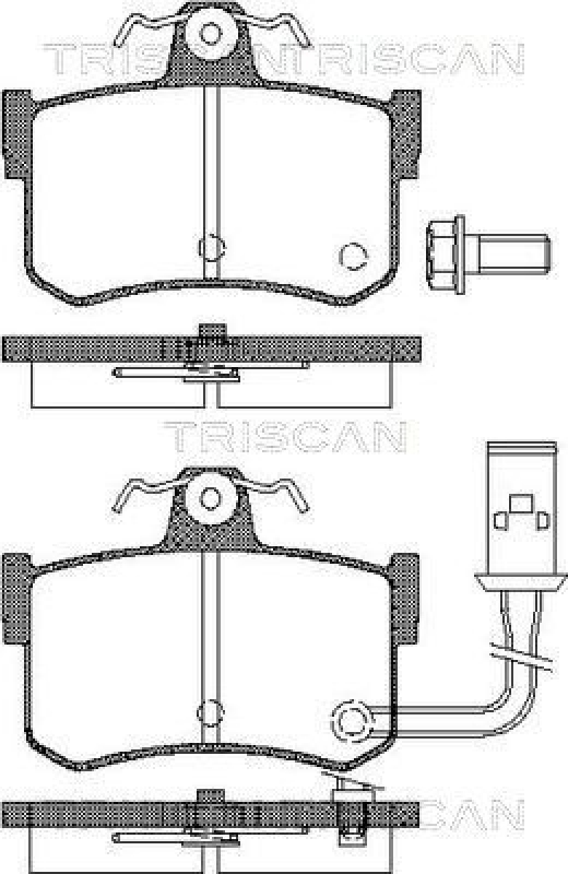 TRISCAN 8110 10509 Bremsbelag Hinten für Honda, Rover