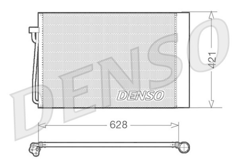 DENSO DCN05018 Kondensator A/C BMW 5 (E60) 520 i (2003 - 2010)