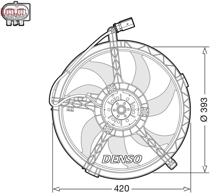 DENSO DER05010 Kühlerlüfter MINI (R56) 1.6 Cooper 1.6 (00-12)