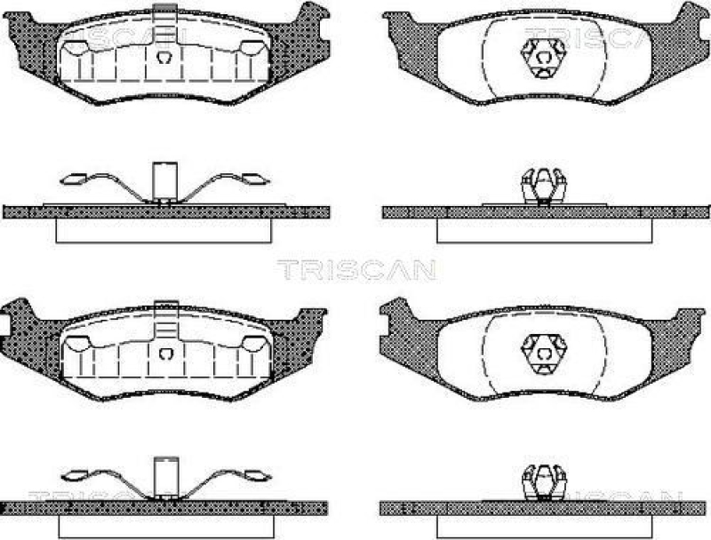 TRISCAN 8110 10519 Bremsbelag Hinten f&uuml;r Chrysler