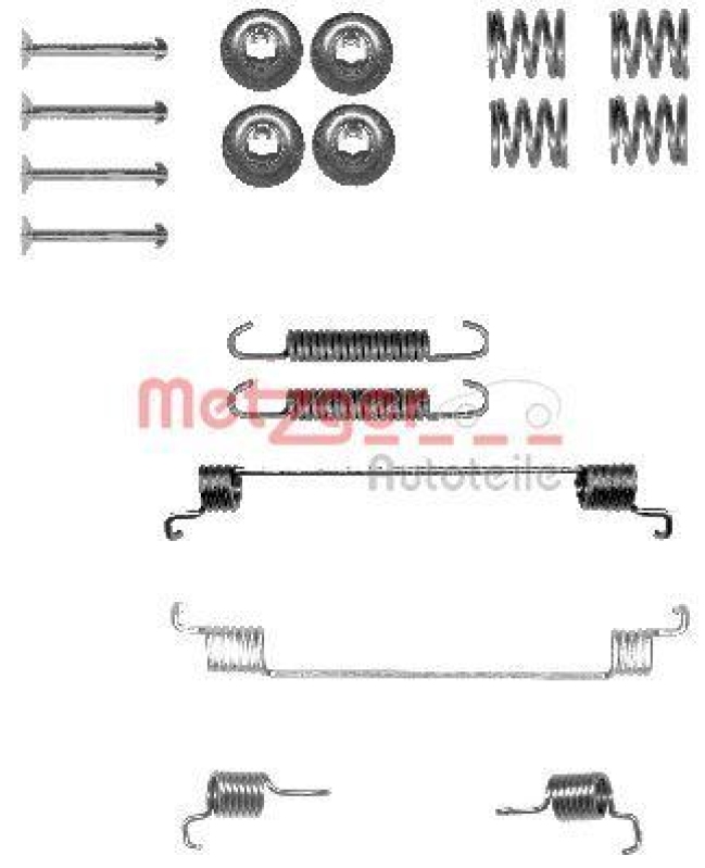 METZGER 105-0014 Zubehörsatz, Bremsbacken für FIAT