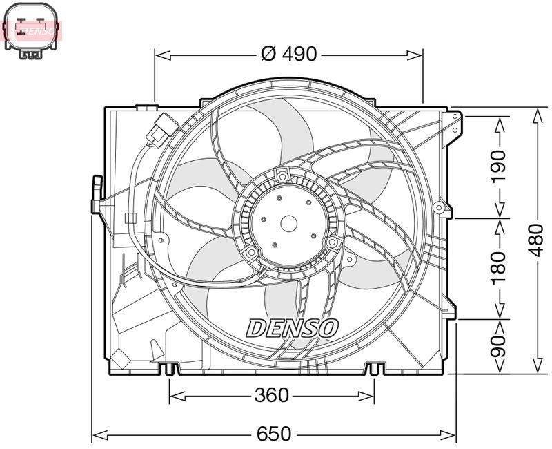 DENSO DER05011 Kühlerlüfter BMW 3 (E90) 318 i 2.0 (00-11)