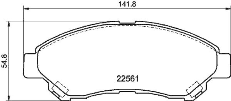 HELLA 8DB 355 044-371 Scheibenbremsbelagsatz