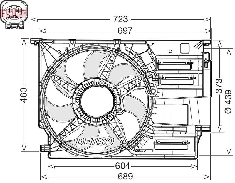 DENSO DER05012 Kühlerlüfter BMW X1 (F48) 20 xd (15-19)