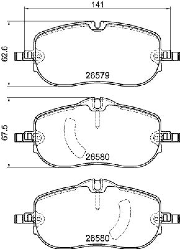 HELLA 8DB 355 044-391 Scheibenbremsbelagsatz