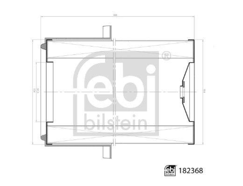 FEBI BILSTEIN 182368 Luftfilter f&uuml;r Case (IH)