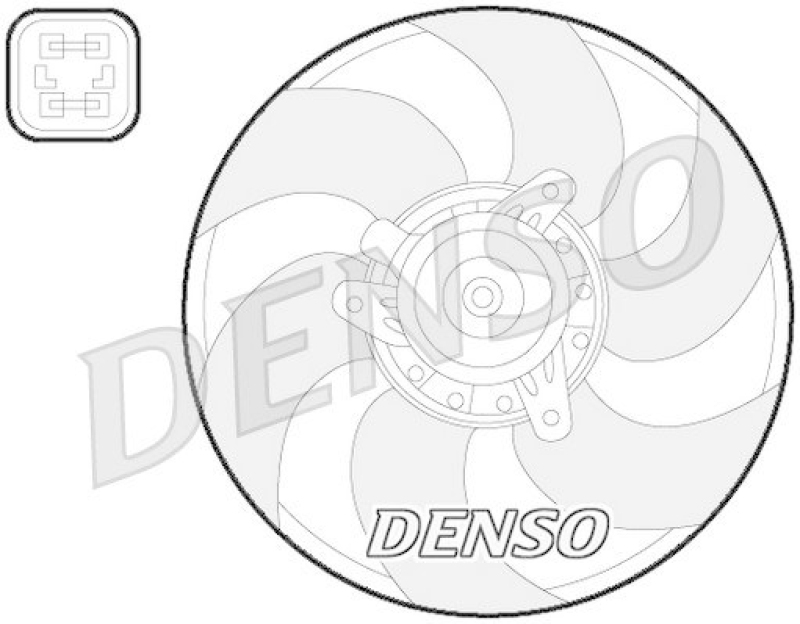 DENSO DER07009 Kühlerlüfter CITROËN BERLINGO (MF) 1.6 16V (MFNFU) (2000 - )