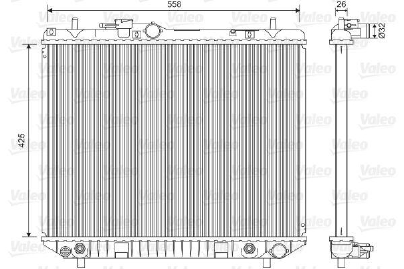 VALEO 701593 Motorkühler DAIHATSU TERIOS 1.3 I