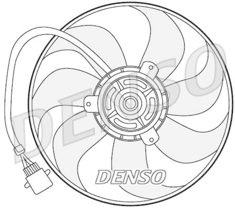 DENSO DER32006 Kühlerlüfter SKODA FABIA (6Y2) 1.4 16V (1999 - 2008)