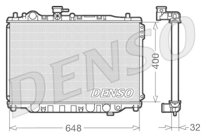 DENSO DRM44007 Kühler MAZDA 626 III (GD) 2.0 (1987 - 1990)