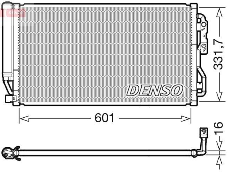 DENSO DCN05035 Kondensator A/C BMW 4 Coupe (F32, F82) M4 3.0 3.0 (01-)