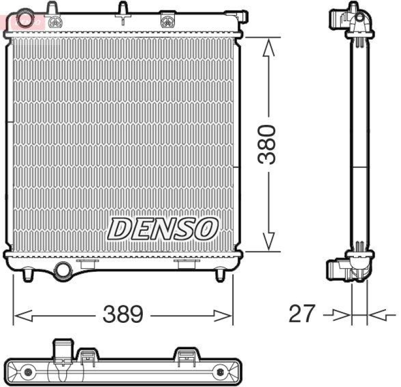 DENSO DRM21108 Kühler CITROËN C2 (JM_) 1.4 HDi 68 (03-09)