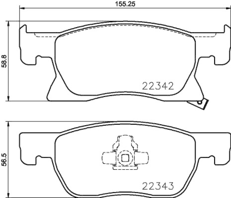 HELLA 8DB 355 024-771 Bremsbelagsatz Scheibenbremse