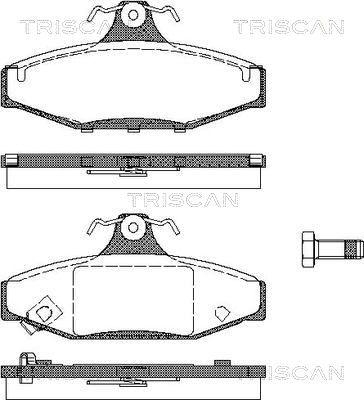 TRISCAN 8110 10539 Bremsbelag Hinten für Ssang Yong