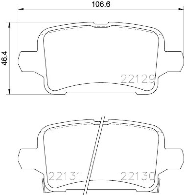 HELLA 8DB 355 024-911 Bremsbelagsatz