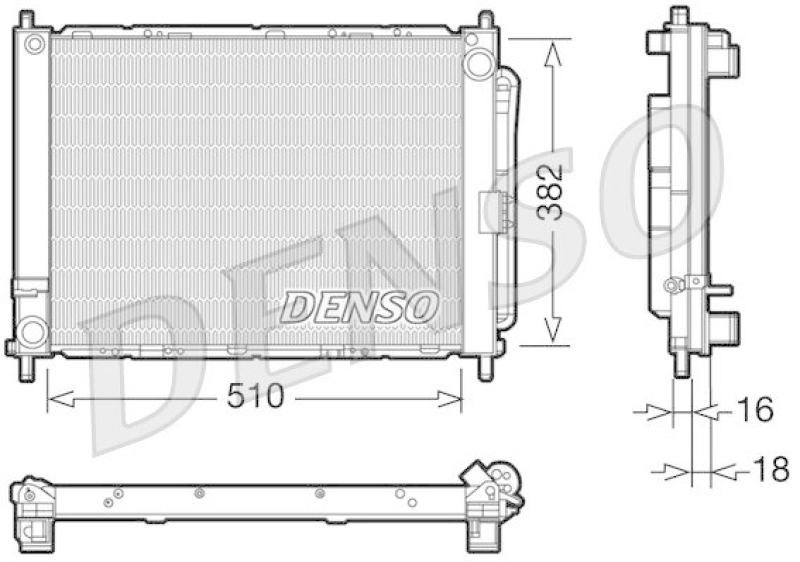 DENSO DRM23102 Kühler RENAULT CLIO
