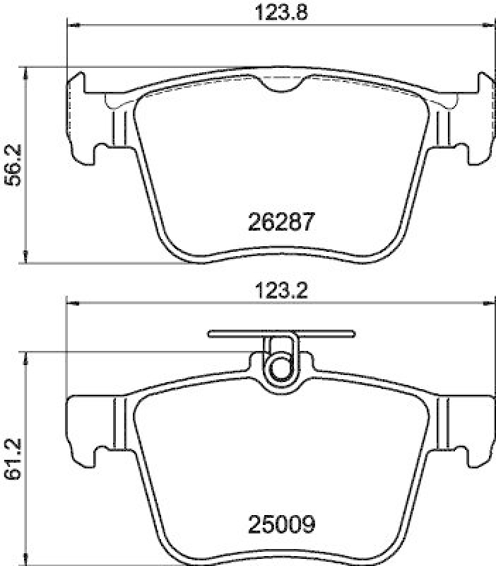 HELLA 8DB 355 044-951 Scheibenbremsbelagsatz