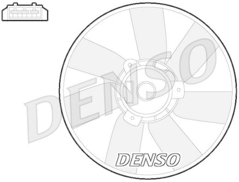 DENSO DER32013 Kühlerlüfter VW GOLF III (1H1) 1.6 (1992 - 1997)