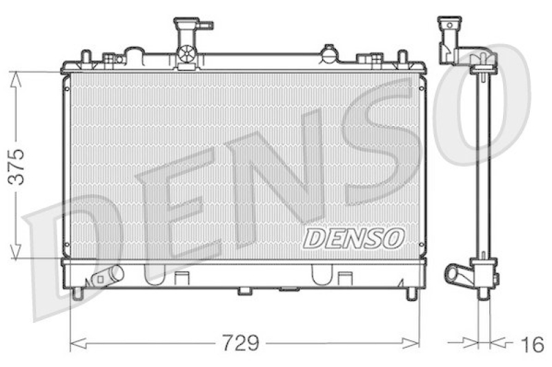 DENSO DRM44011 Kühler MAZDA 6 Station Wagon (GY) 2.0 DI (2002 - 2007)