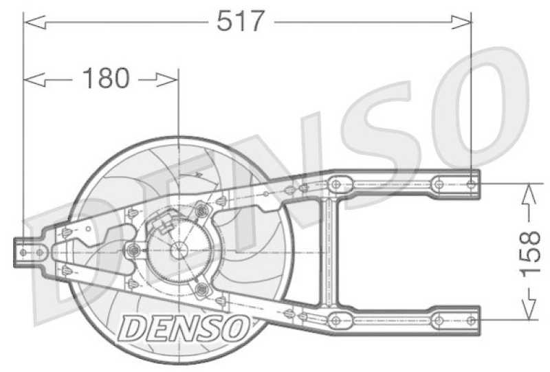 DENSO DER09012 Kühlerlüfter FIAT SEICENTO (187) 1.1 (187AXB, 187AXB1A) (1998 - 2010)