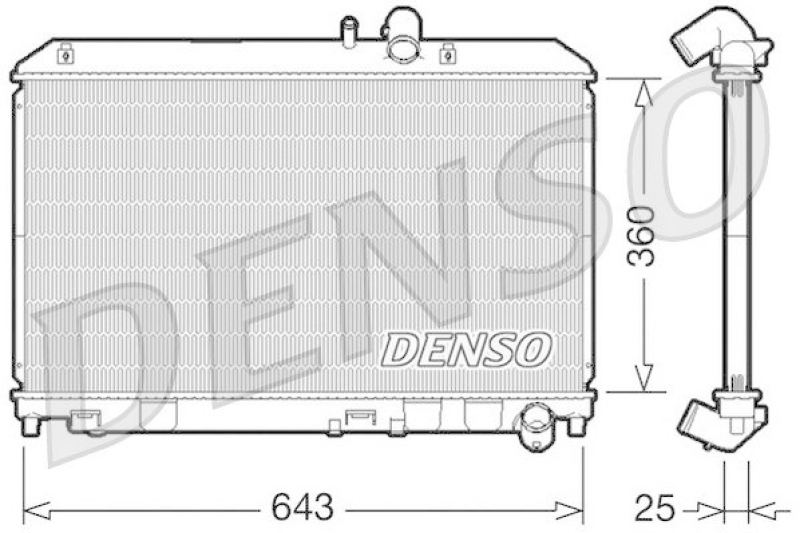DENSO DRM44013 Kühler MAZDA RX 8 (SE17) 2.6 Wankel (2003 - 2012)