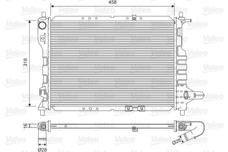 VALEO 701598 Motorkühler CHEVROLET MATIZ 0.8 I