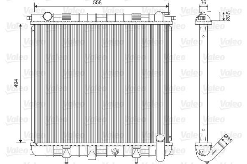 VALEO 701599 Motorkühler LAND ROVER RANGE ROVER 4.0