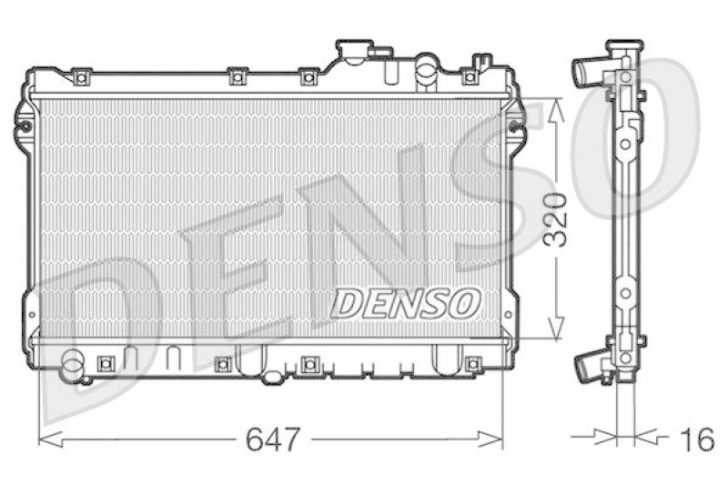 DENSO DRM44015 Kühler MAZDA MX-5 I (NA) 1.6 (1990 - 1994)