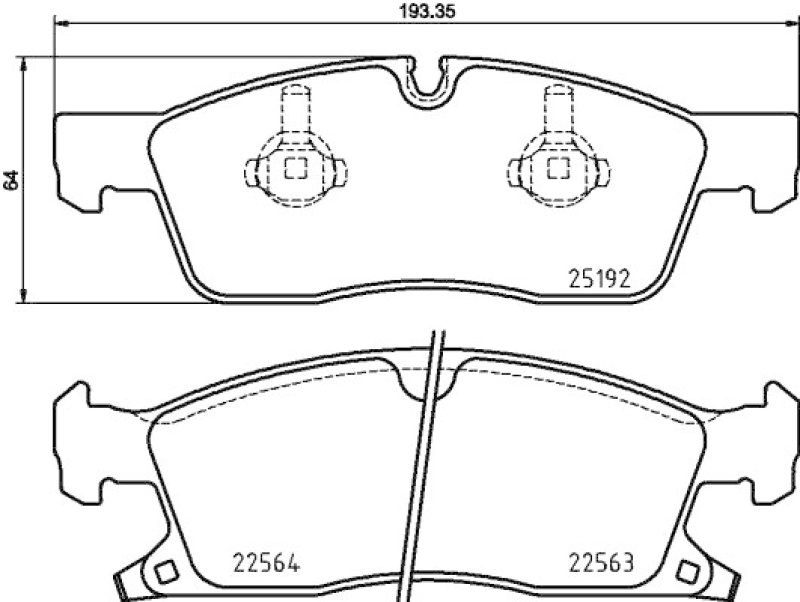 HELLA 8DB 355 025-541 Bremsbelagsatz Scheibenbremse