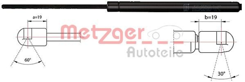 METZGER 2110456 Gasfeder, Motorhaube für VW