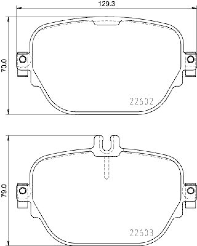 HELLA 8DB 355 031-711 Bremsbelagsatz Scheibenbremse