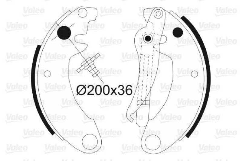 VALEO 562098 Bremsbacken-Satz