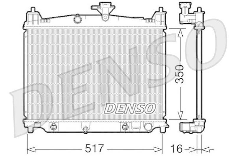 DENSO DRM44019 Kühler MAZDA 2 (DE) 1.3 (2007 - )