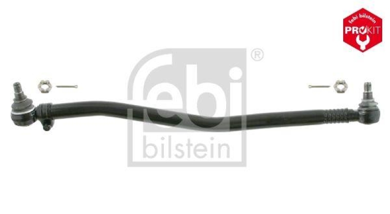 FEBI BILSTEIN 02744 Lenkstange mit Kronenmuttern und Splinten, vom Lenkgetriebe zur 1. Vorderachse für Mercedes-Benz