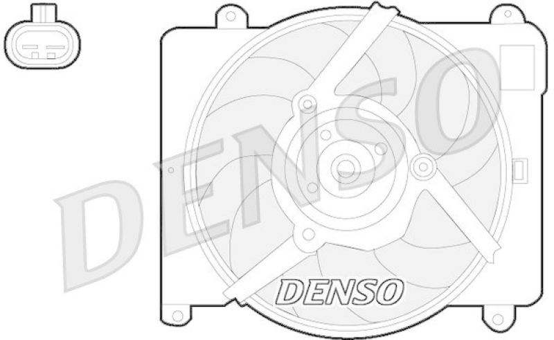 DENSO DER09054 Kühlerlüfter FIAT PUNTO (176) 60 1.2 (1994 - 1999)