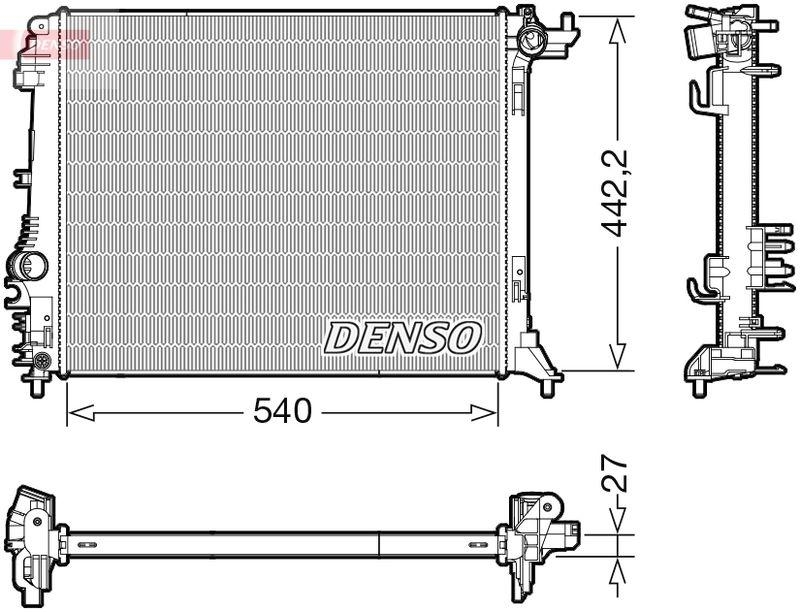 DENSO DRM23114 Kühler RENAULT MEGANE IV Grandtour (K9A/M/N_) 1.2 TCe 130 1.2 (01-)